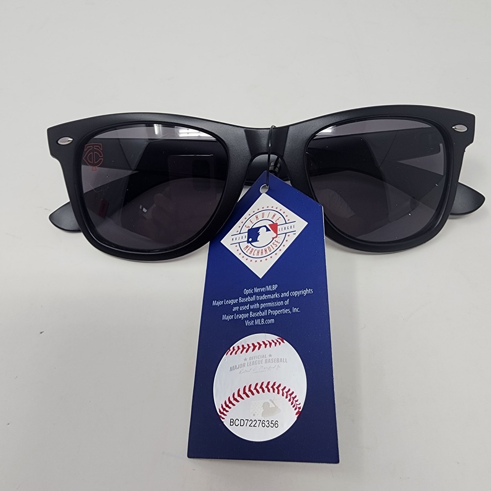 Optic Nerve MLB Sunglasses One Size Minnesota Twins Polycarbonate Square Black